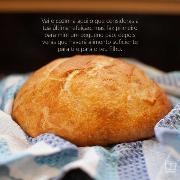 Você teria fé para fazer o pão do profeta primeiro? #APDD #bencaosnaoprogramadas #planosdeDeus Um pequeno pedaço de pão crocant: mas faz primeiro para mim um pequeno pão; depois verás que haverá alimento suficiente para ti e para o teu filho.